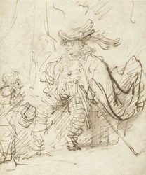 Seated Actor in the Role of Capitano, c.1634-36
